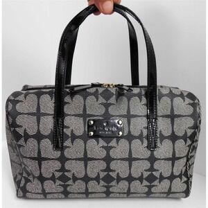 Kate Spade Kaleigh Ace of Spades Canvas Satchel Bag‎